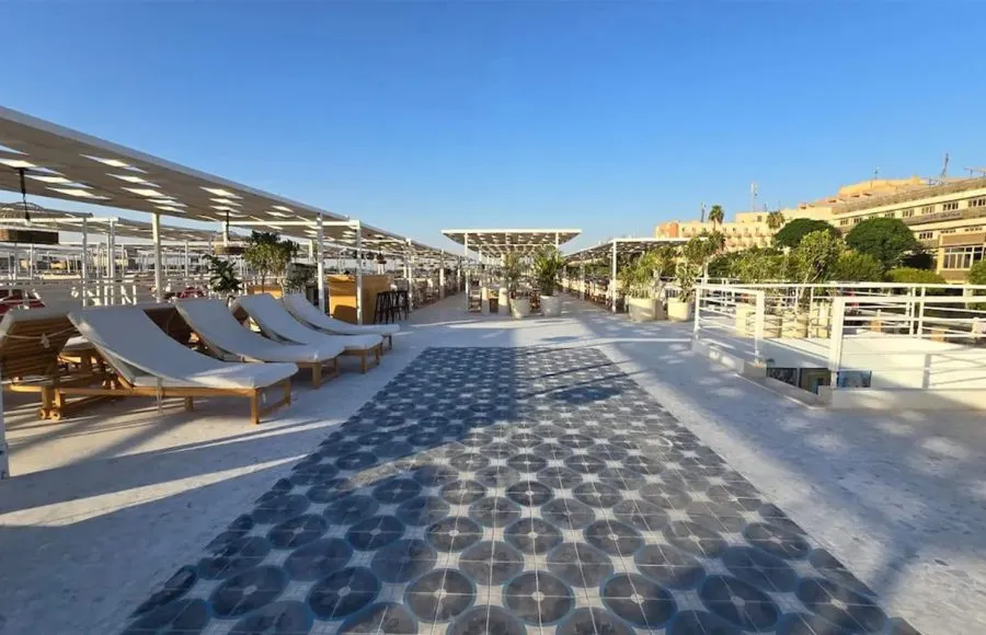 Sun deck of the Ellie Nile Cruise Nile cruise